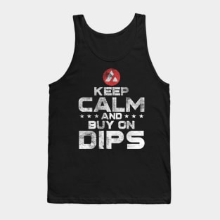 Avalanche AVAX Coin Keep Calm and Buy The Dip Crypto Token Cryptocurrency Wallet Birthday Gift For Men Women Kids Tank Top